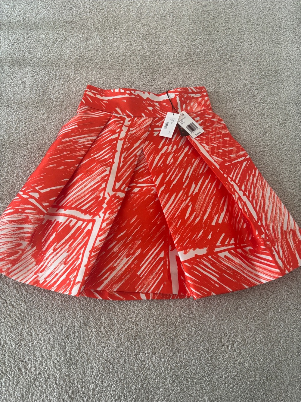 NWT Milly Patterned A-Line Skirt